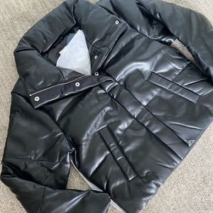 Abercrombie & Fitch Vegan Leather Puffer